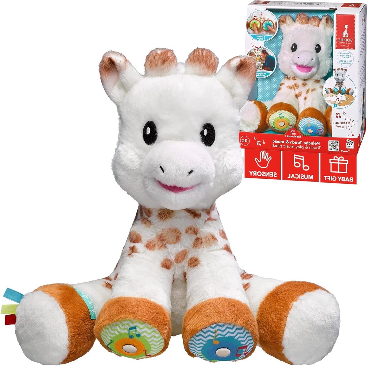 Interactieve Knuffel - Muzikale Pluche - Baby Spelletjes - Twee Sensoren - 11 inch - Meerkleurig