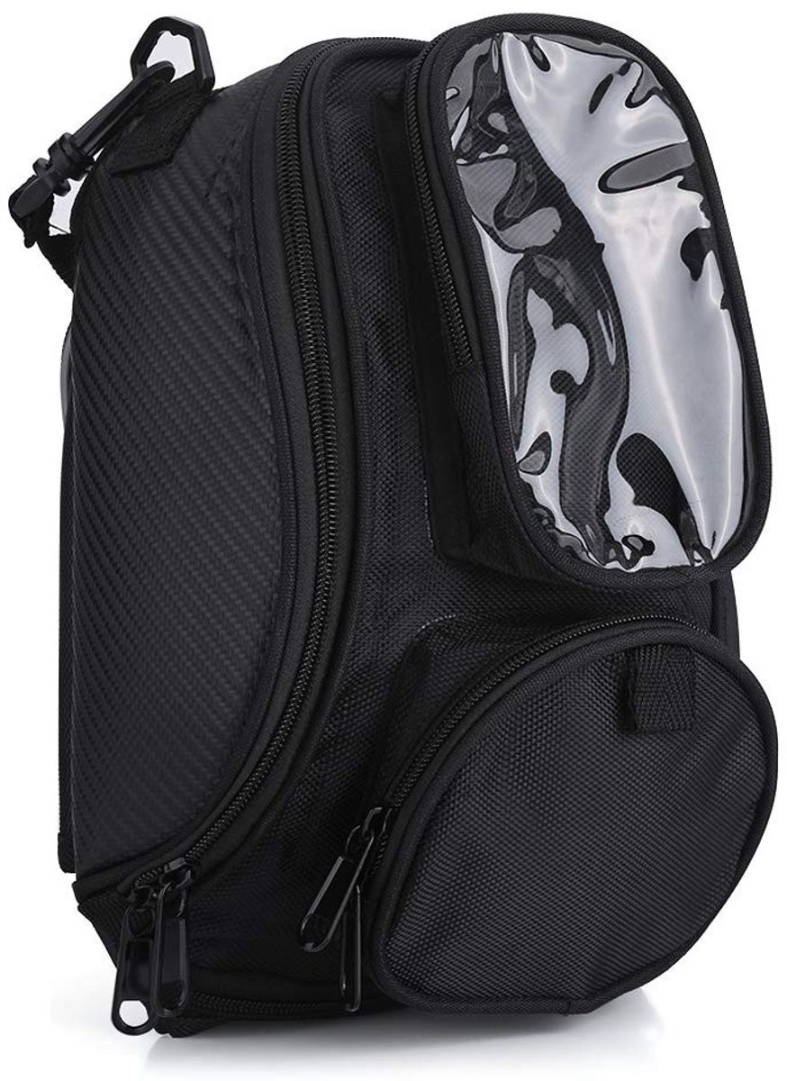 aladdien - Motortas - Waterdichte Motor Tanktas - Zwart - Magnetische Motor Accessoire - Geschikt voor Motorrijden - Universele Motor Tas