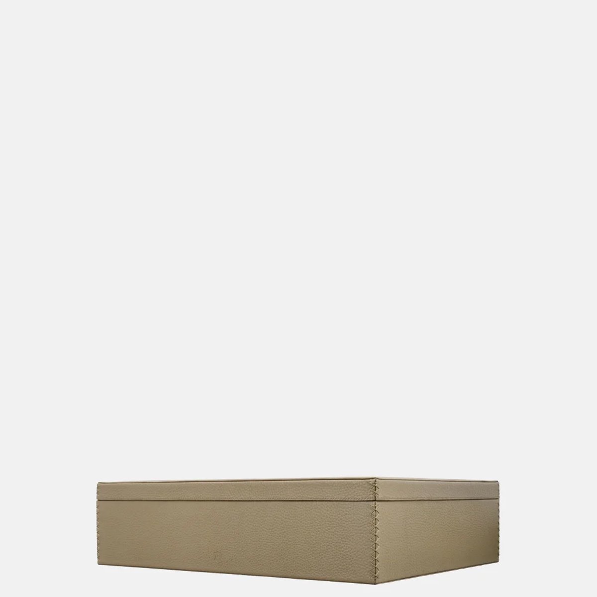 Chamada leren opbergbox rechthoek effen large taupe
