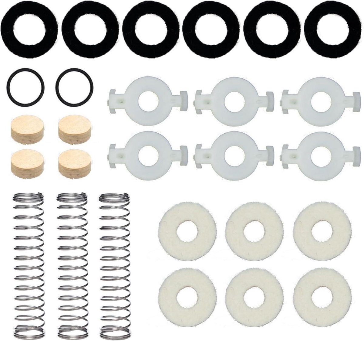 Trompet reparatie kit - Vervangende onderdelen - Onderhoud instrument - Compleet pakket onderdelen - 6 x 4 x 1.8 cm