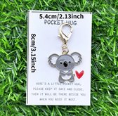 Pendentif porte-bonheur koala -Pocket Hug - lucky charm - bonheur - cœur sur la ceinture - petit cadeau - jeu de dés