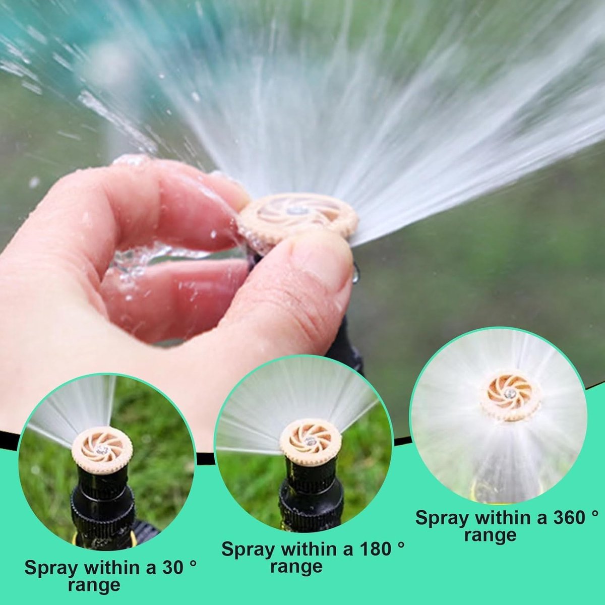 4 Pieces Garden Sprinkler - Automatische Sprinkler - 360° Rotatable - Verstelbare Irrigatiesproeier voor Tuin - Gras - Planten - Groenten - Bloemen - Platteland Courtyard