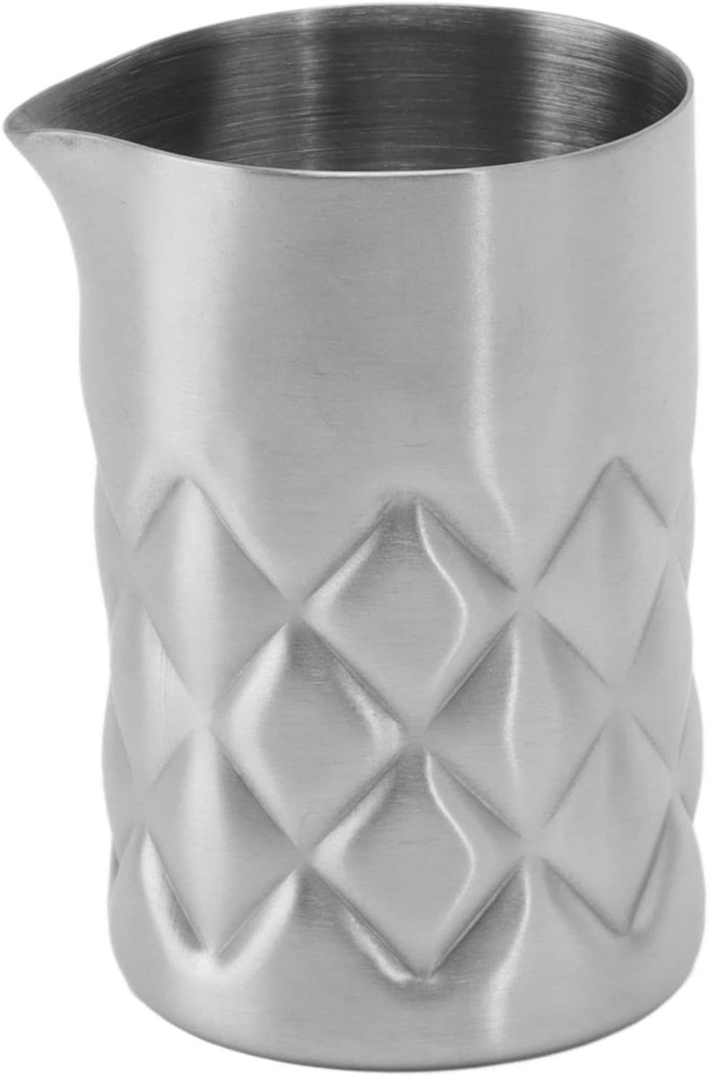 Cocktail Mengglas van RVS met Grid Design - Ideaal voor het Maken van Cocktails, Mixen van Dranken en Baraccessoires