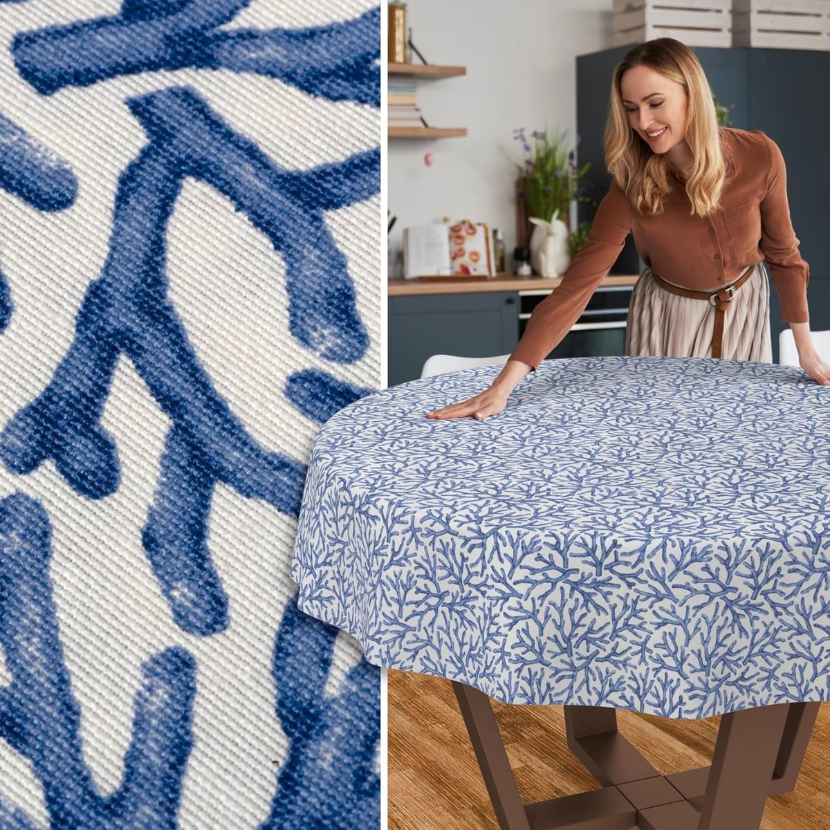 Tafelzeil Rond - Tafelkleed Afwasbaar - Bescherming Tafel - Vuilafstotend - 100 cm - Koraal