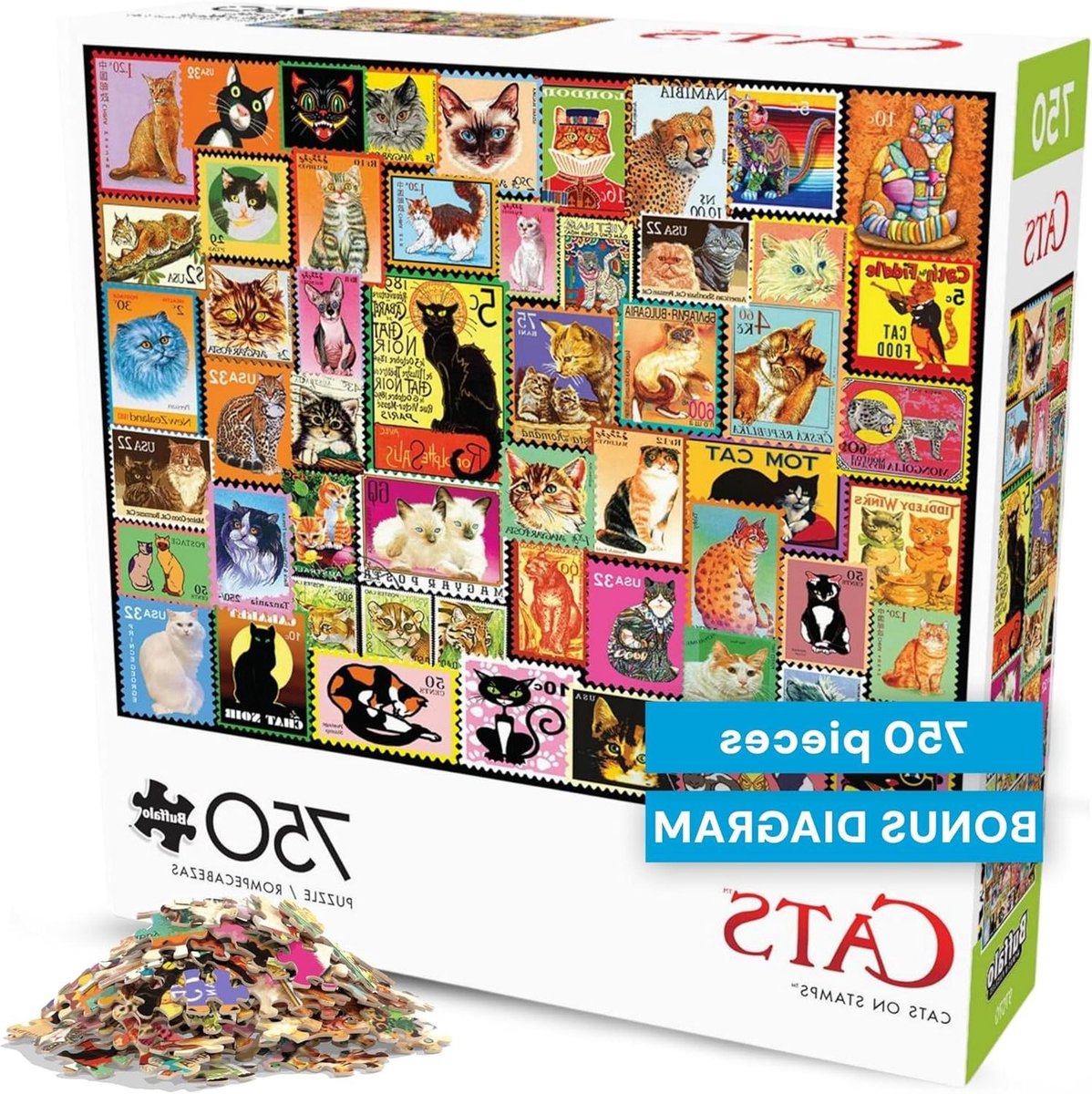 Legpuzzel Katten - Puzzelspel Volwassenen - Ontspannende Activiteit - Precisie Gesneden Stukjes - 60 x 45 cm - Veelkleurig