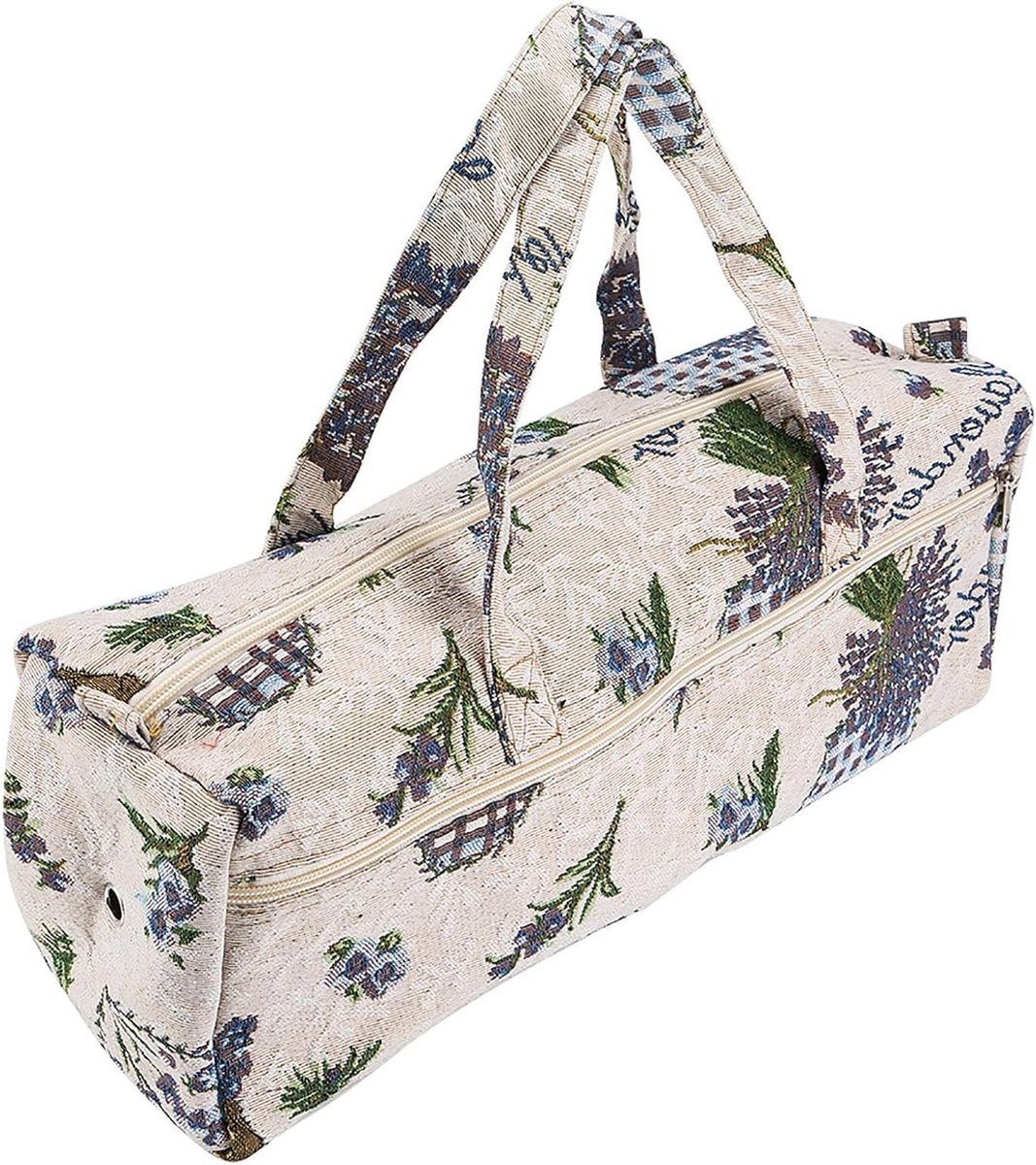 Duurzame en Praktische Opbergzak voor Breinaalden met Bloemenpatroon - Multifunctionele Organizer voor Make-up, Reizen en Huiskamer, 25 x 22 x 5 cm