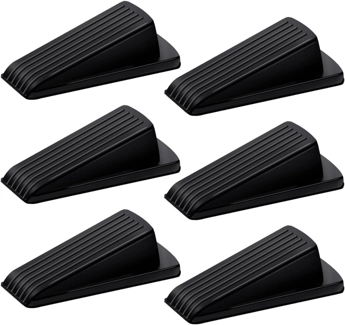 Rubberen Deurstoppers - Deurwig Deurwiggen - Deuren Open Houden - Houdt Deuren Open - 03-33 cm - Zwart