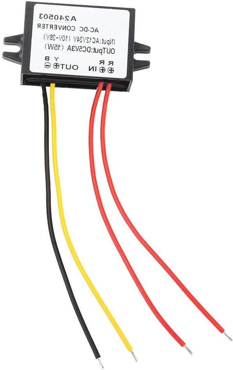Spanningsomvormer - Voedingsmodule ACDC - Apparaten Voeden - IP67 Waterdicht - 3A - Zwart