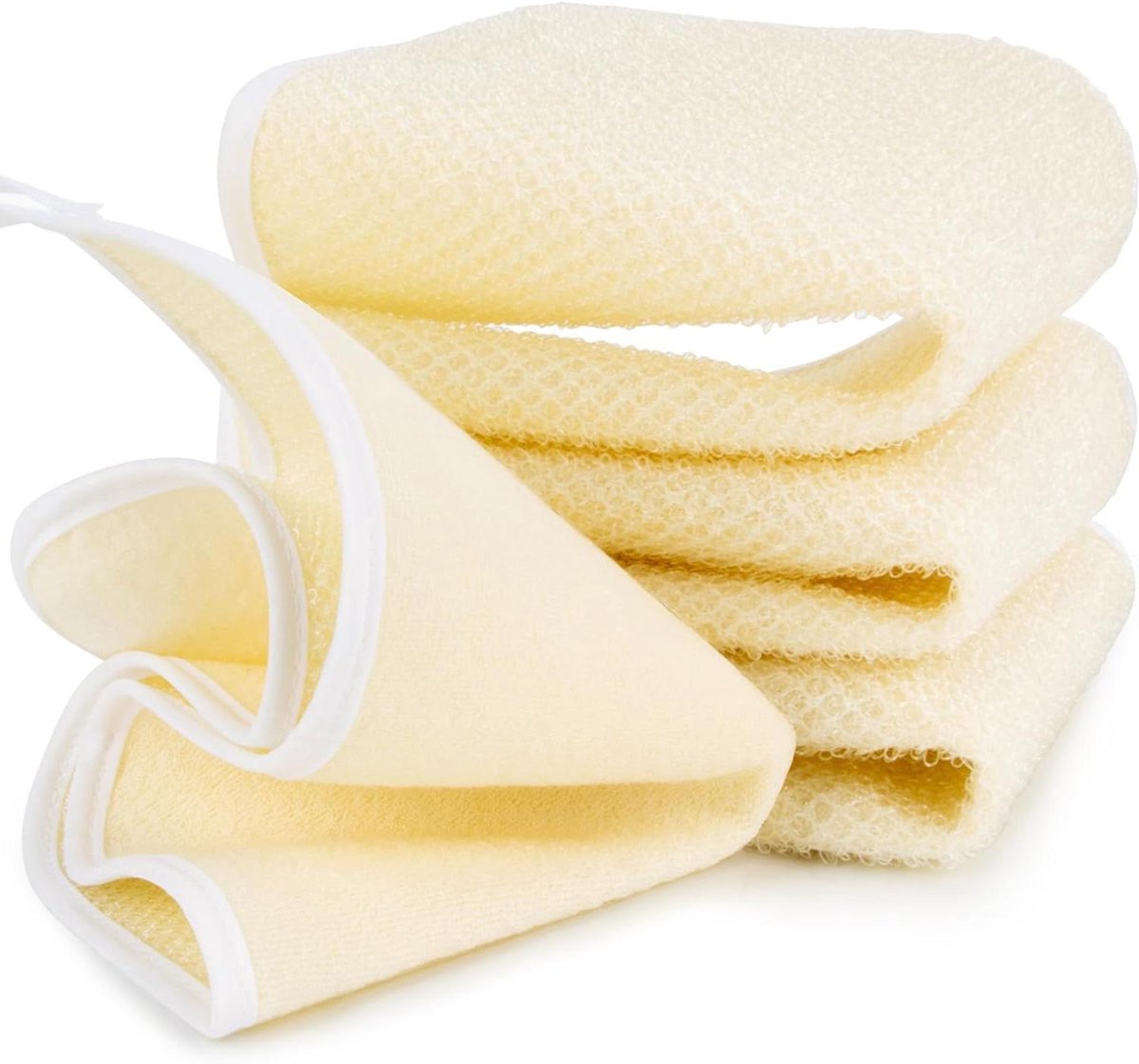 Exfoliërende Doek - Wasdoek Scrubdoek - Huid Vernieuwing - Dubbelzijdig Materiaal - 25 x 20 cm - Grijs