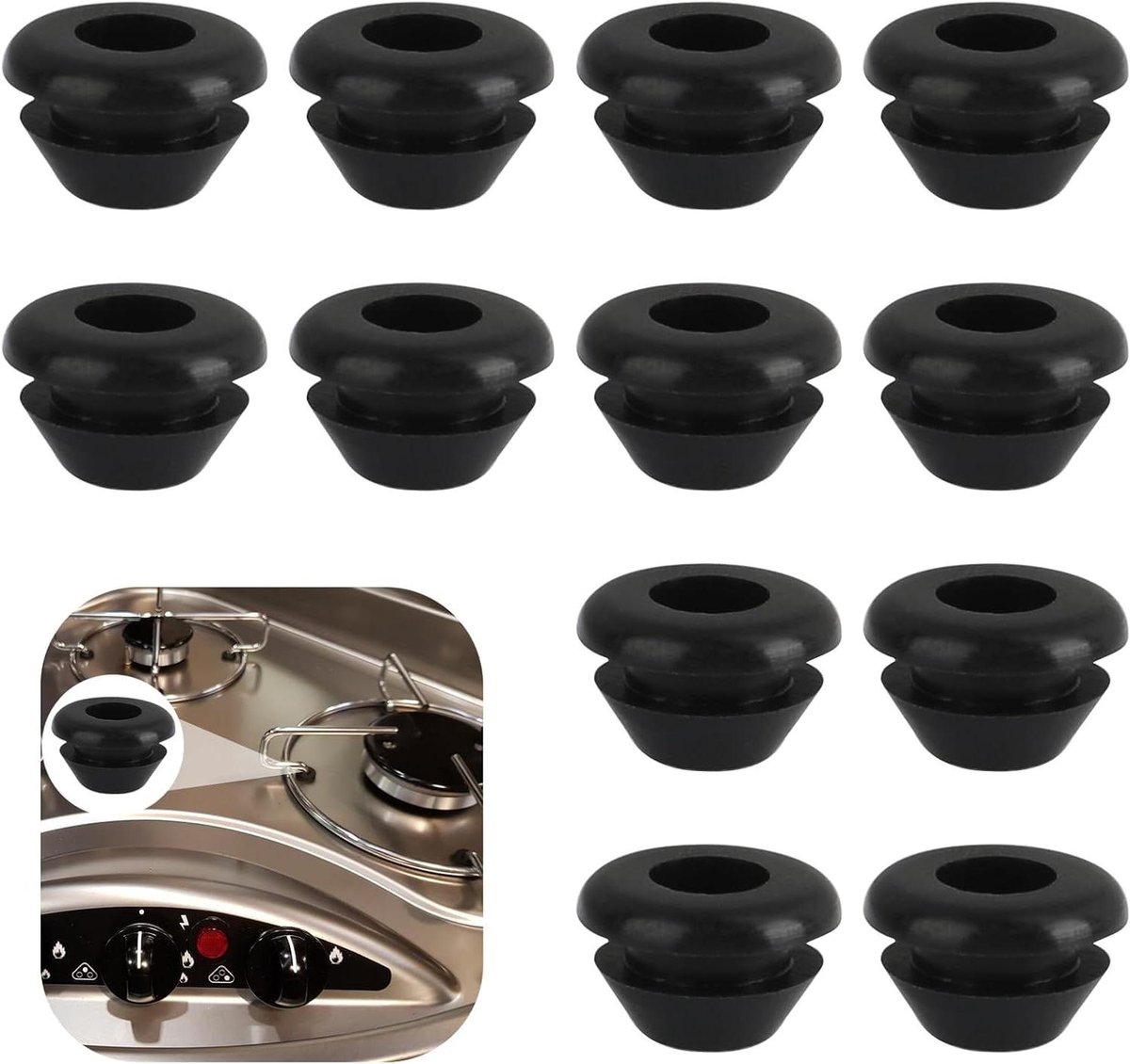 Rubberen Doorgangen - Rubberen Voetjes - Apparatuur Beschermen - Hoge Slijtvastheid - 5 mm - Zwart