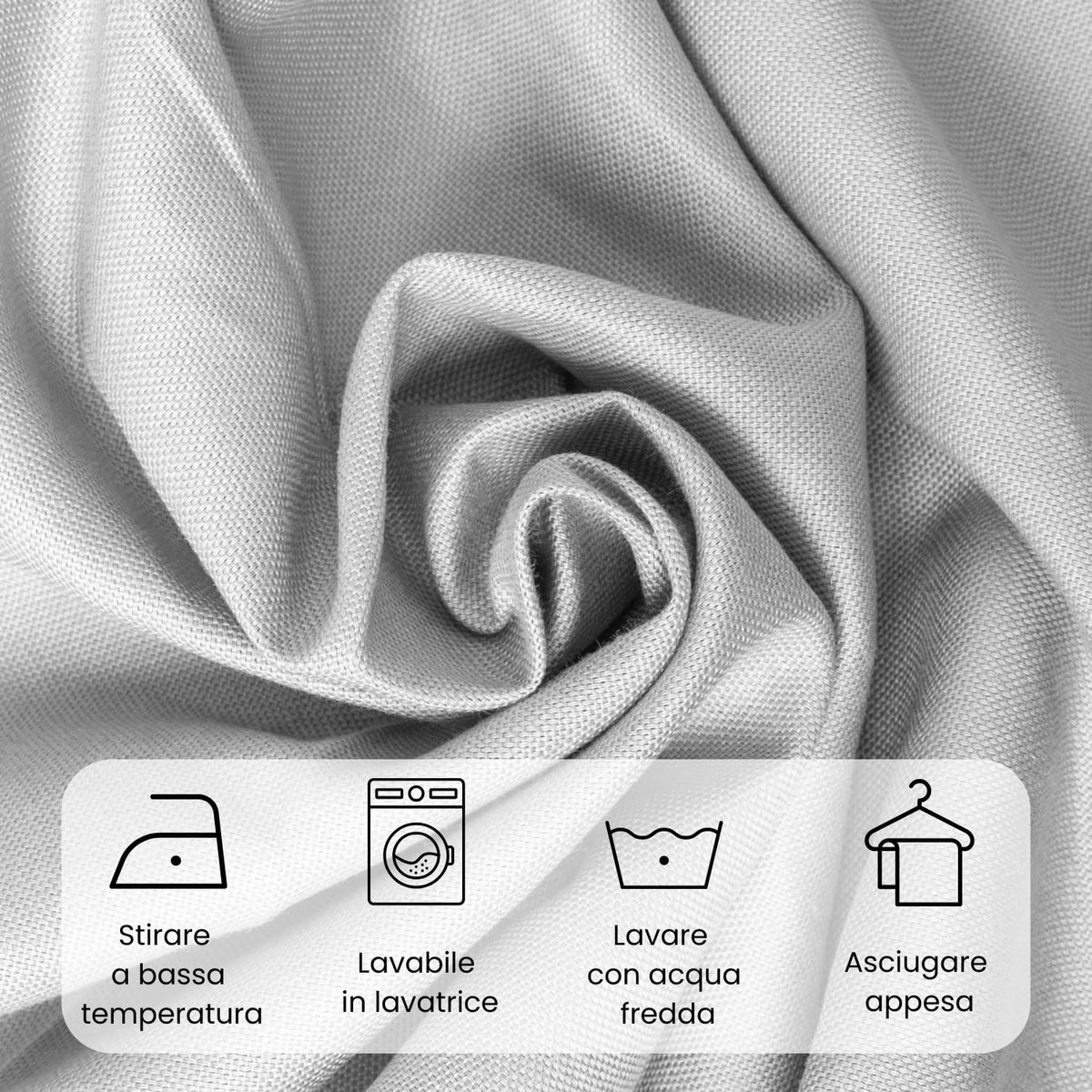 Tafelkleed Katoen - Tablecloth Plain - Eettafel Dekken - Gemaakt in Italië - 200 x 200 cm - Wit
