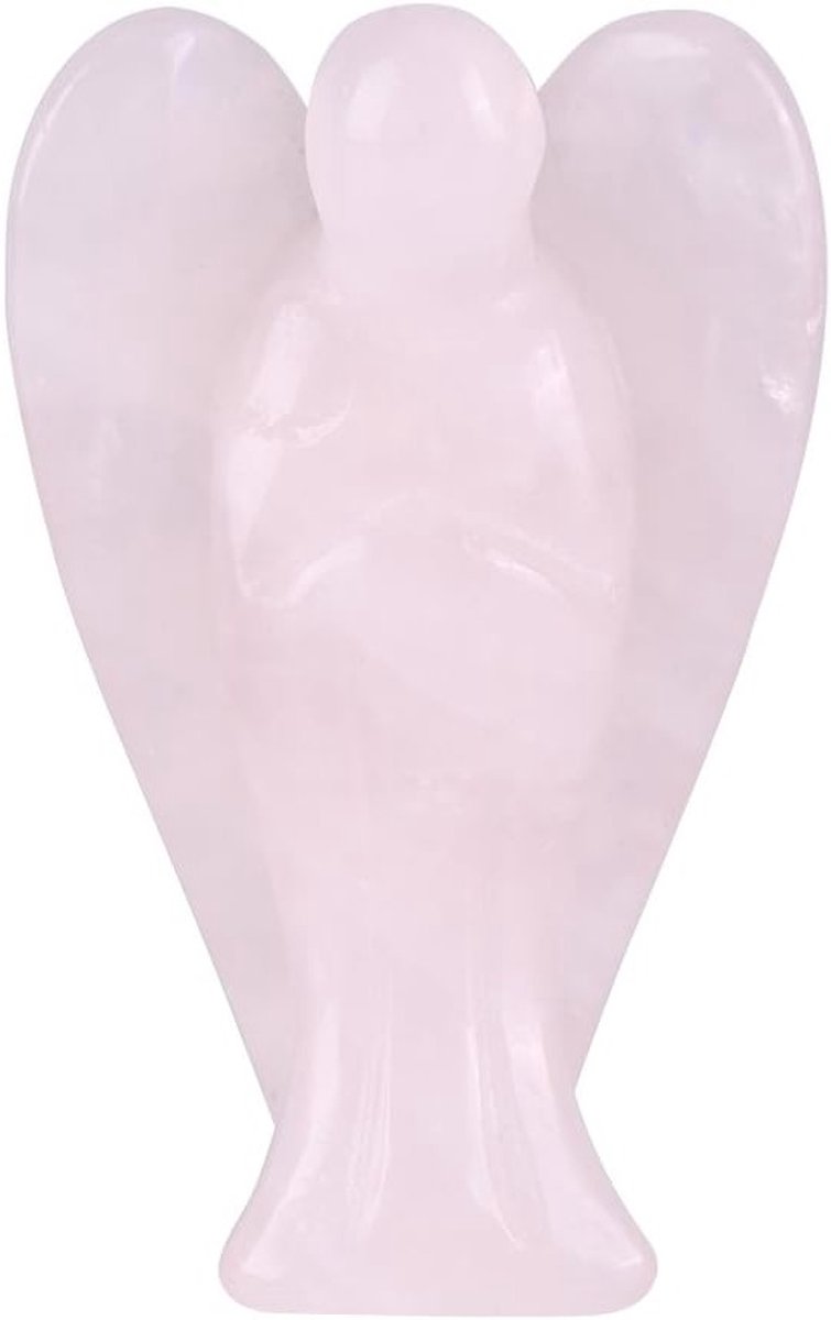 Prachtige Roze Kristallen Beeldje in Engelvorm voor Energie en Genezing, Ideaal Cadeau voor Spirituele Beoefenaars, Decoratie, Meditatie, Wellness
