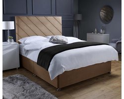 Divan Bed Set - Boxspring Bed Gestoffeerd Bed - Ontspannen Slapen - Memory Veren Matras
