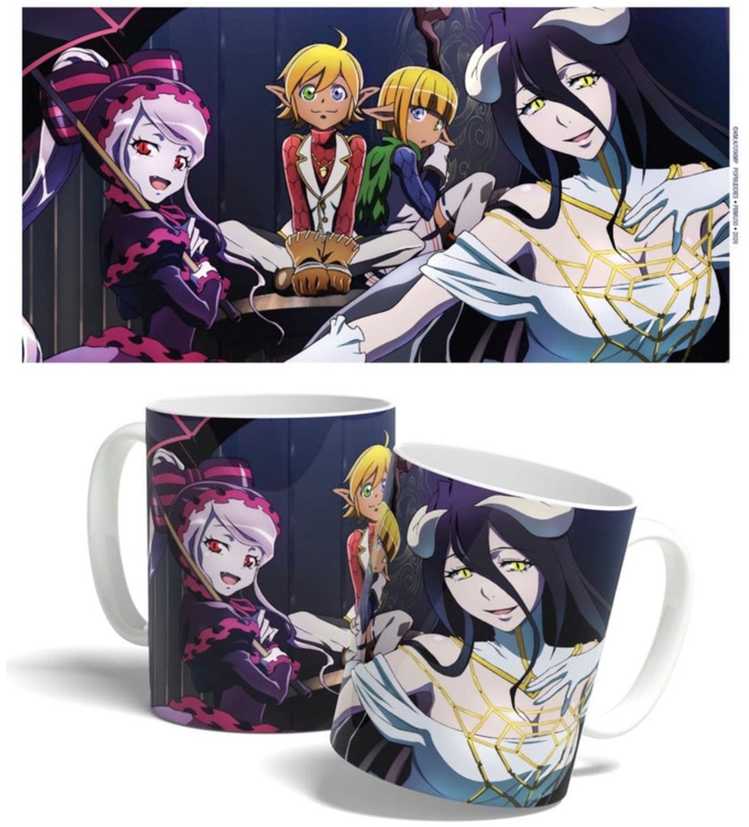 POPbuddies Overlord Mok / Beker Albedo, Aura, Mare & Shalltear 325 ml Cups & Mok / Bekers