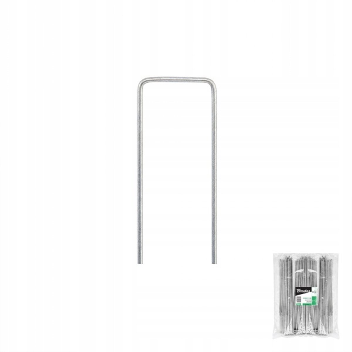 Bradas ATSMGU - U-vormige Metalen Spies - 3x15cm - Verzinkt - 20 Stuks