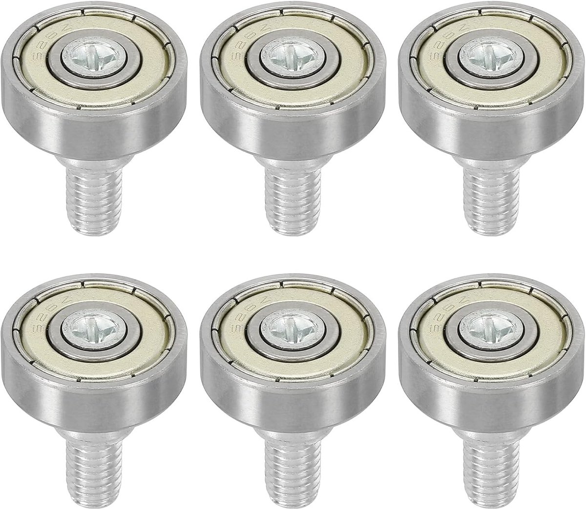 19mm Loader Rolls - 6-Pack Drawer Pulley Replacement Wheels - Kleine Pulley met Lager - 6mm Stap - Wit