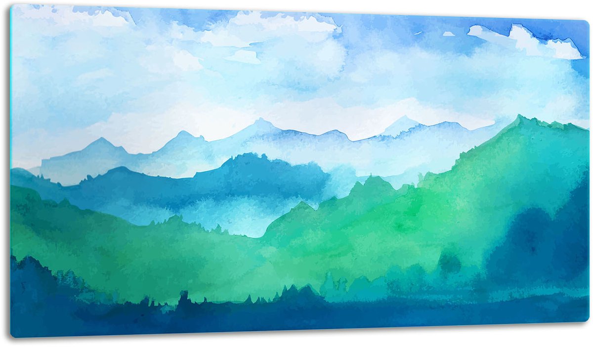 TMK ArtDeko Krajobraz - Snijplank - 52x30cm - Gekleurd - Glas