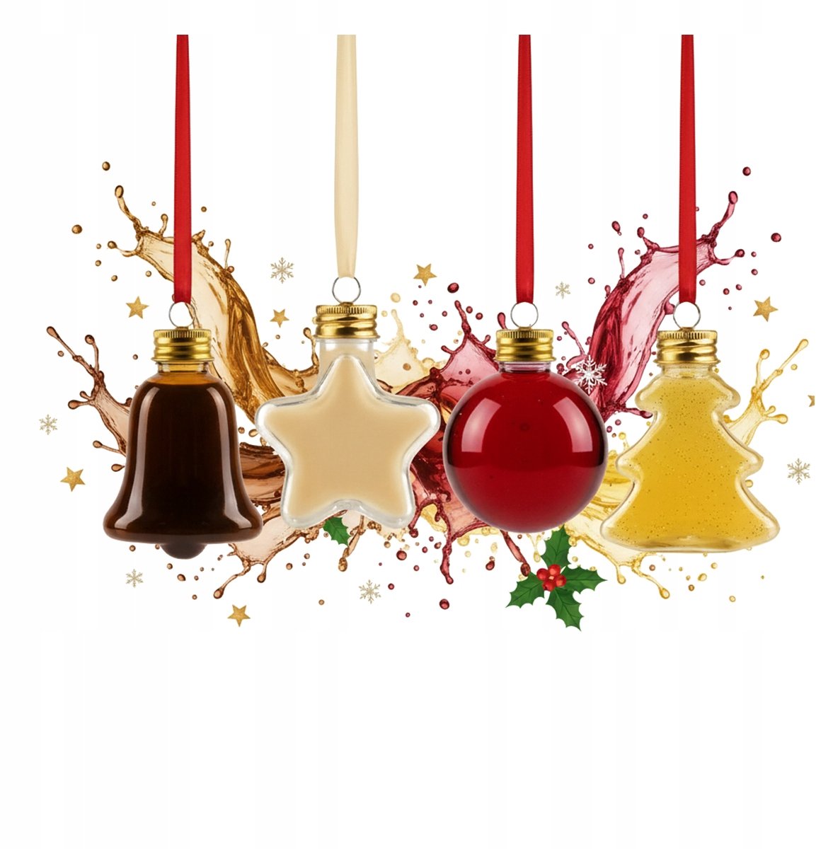 Bimberek Serie - Feestdecoratie - Transparante Alko-Ballen - 50ml - Verschillende Vormen
