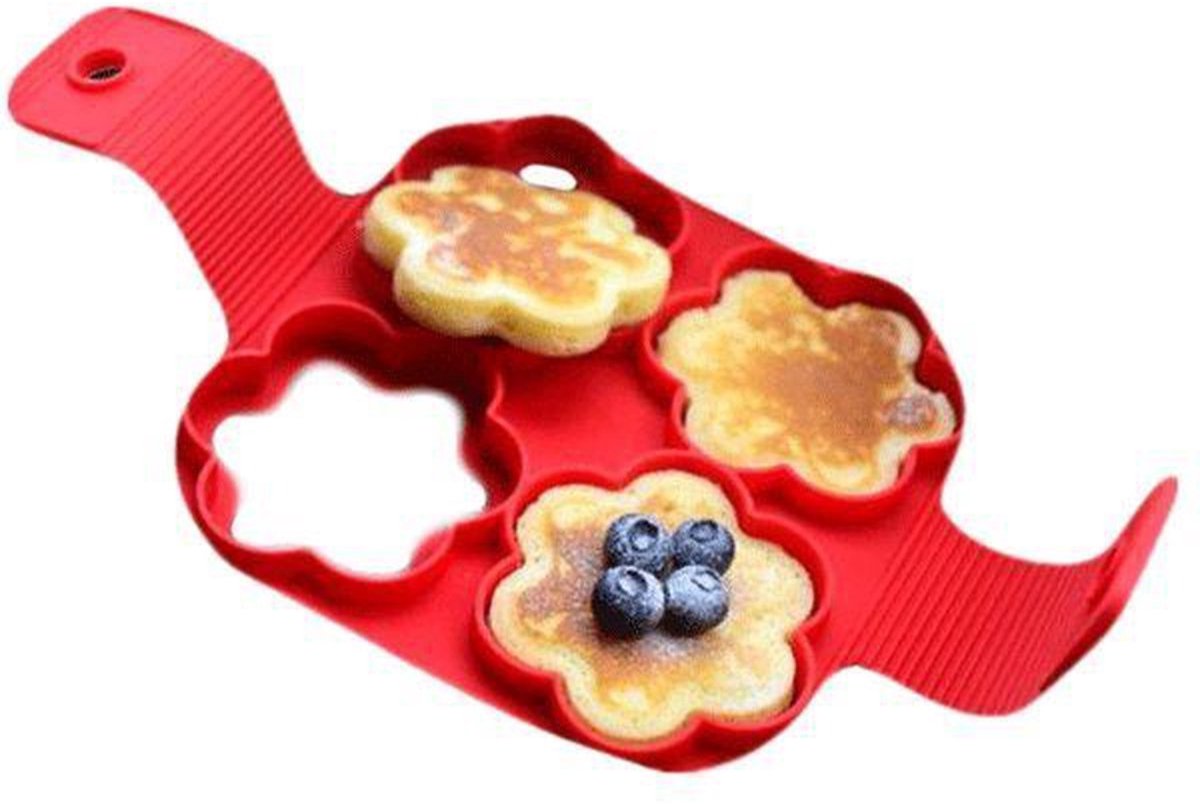 Eiervorm - Bloem - Ei vorm bloemetje - Pannenkoek vorm - Bakvorm pan - Gebakken ei - Eieren bakken - Egg ring - Pannnenkoeken vorm - Flower shaped mold - Siliconen - Perfecte vorm - Jonyx