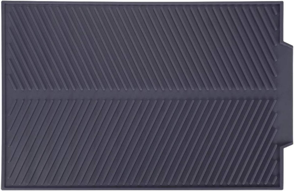 Afwasmat - Keukenmat Droogmat - Keuken Droogwerk - Hittebestendig Antislip - 39x25 cm - Grijs