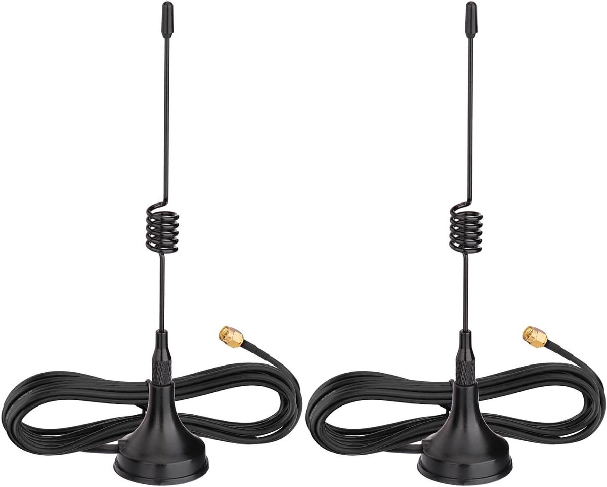 WLAN Antenne - Wifi Antenne - Signaal Verbeteren - Magnetische Basis - 3m Kabel - Zwart