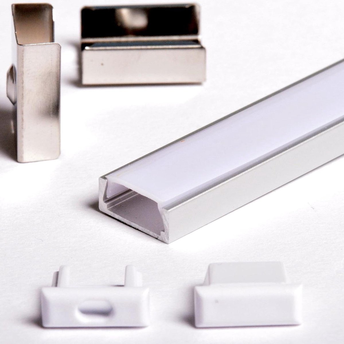 Aluminium Profiel - Led Profiel - Verlichting Maken - Inclusief Montageclips - 3 Meter - Melkwit