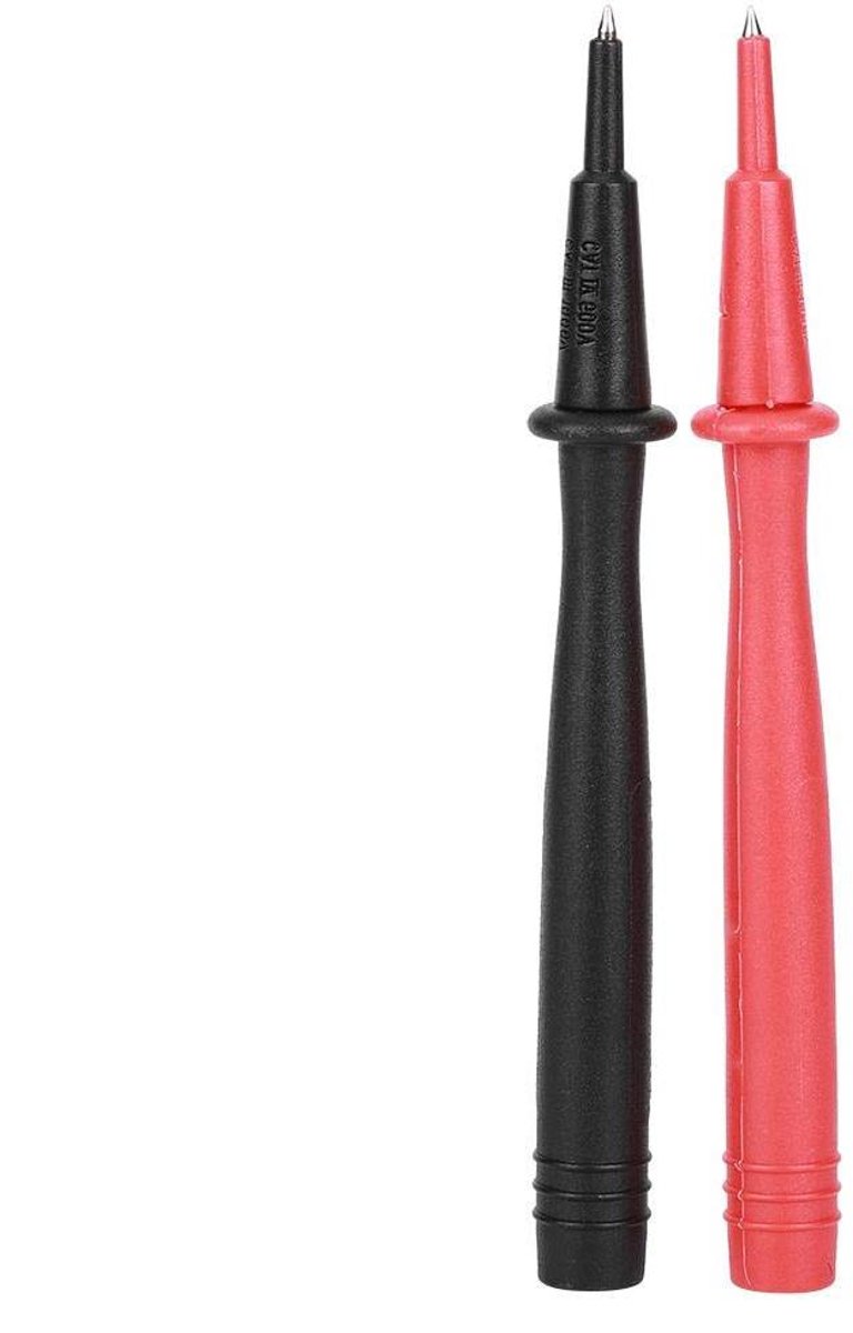 Multimeter Testsonde - Meetkabel Set - Elektrisch Testen - Vernikkelde Koperen Naaldpunt - 2 Stuks - Rood Zwart