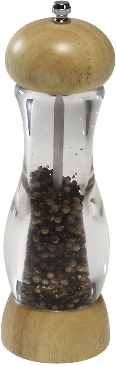 Pepermolen - Kruidenmolen - Kruiden Malen - Keramisch Maalwerk - 21.5 cm - beige