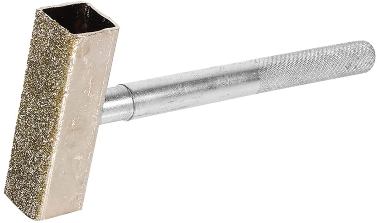 Professionele slijpsteen dresser voor diamant slijpwielen - Gereedschap voor het gladmaken van slijpmachines met vlakke diamantcoating, 45 x 100 mm
