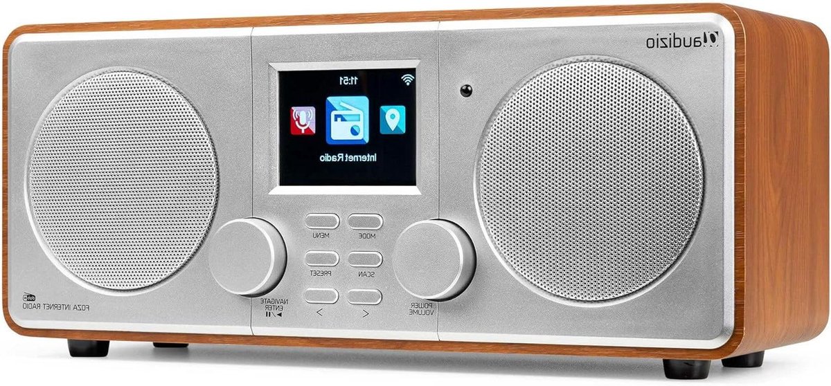 Internet Radio DAB+ - WiFi Radio Keukenradio - Muziek Streamen - Draadloze Bluetooth Connectie - 31 cm - Zilver
