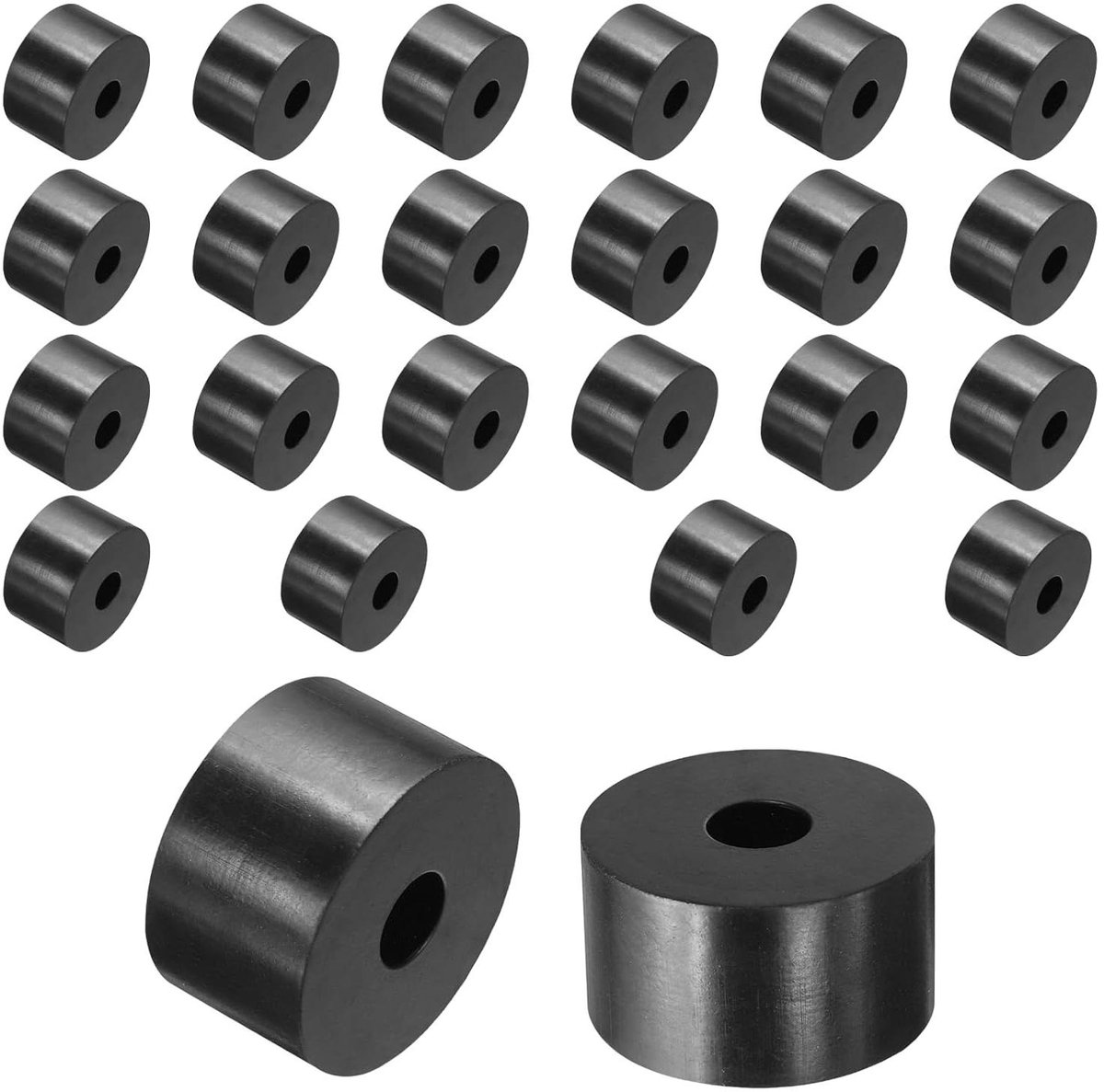 Rubberen Afstandhouders - Rondellen Ring - Trillingen Dempen - Hoge Belastbaarheid - 35mm Buitendiameter - Zwart