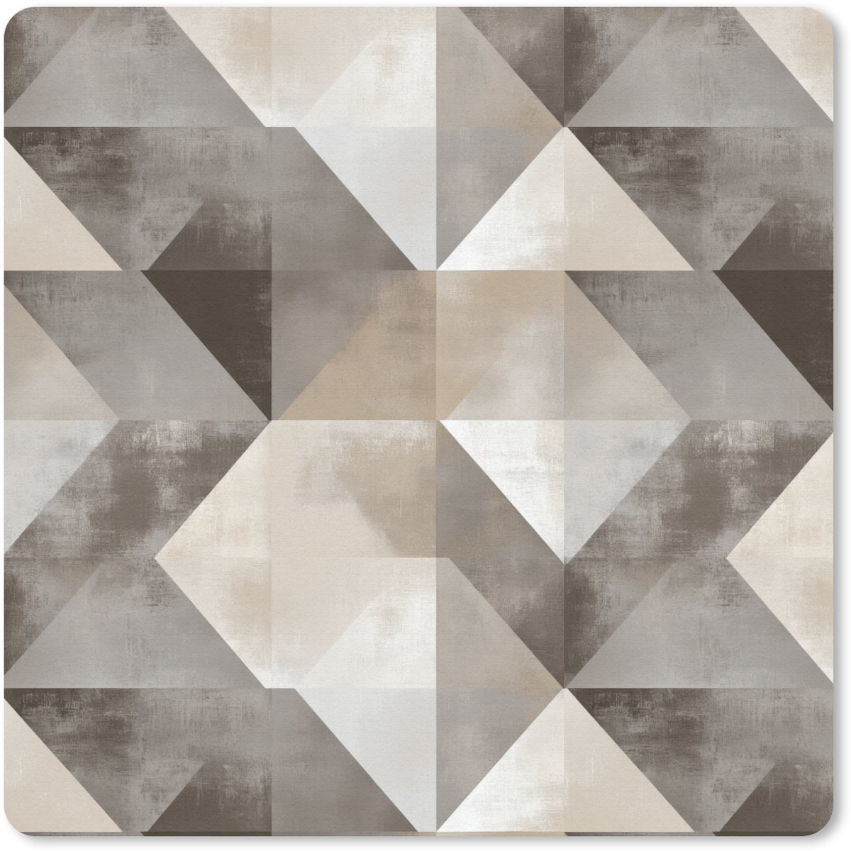 Muismat 30x30 cm - Mousepad Geometrisch - Motief - Aardetinten - Muismatten