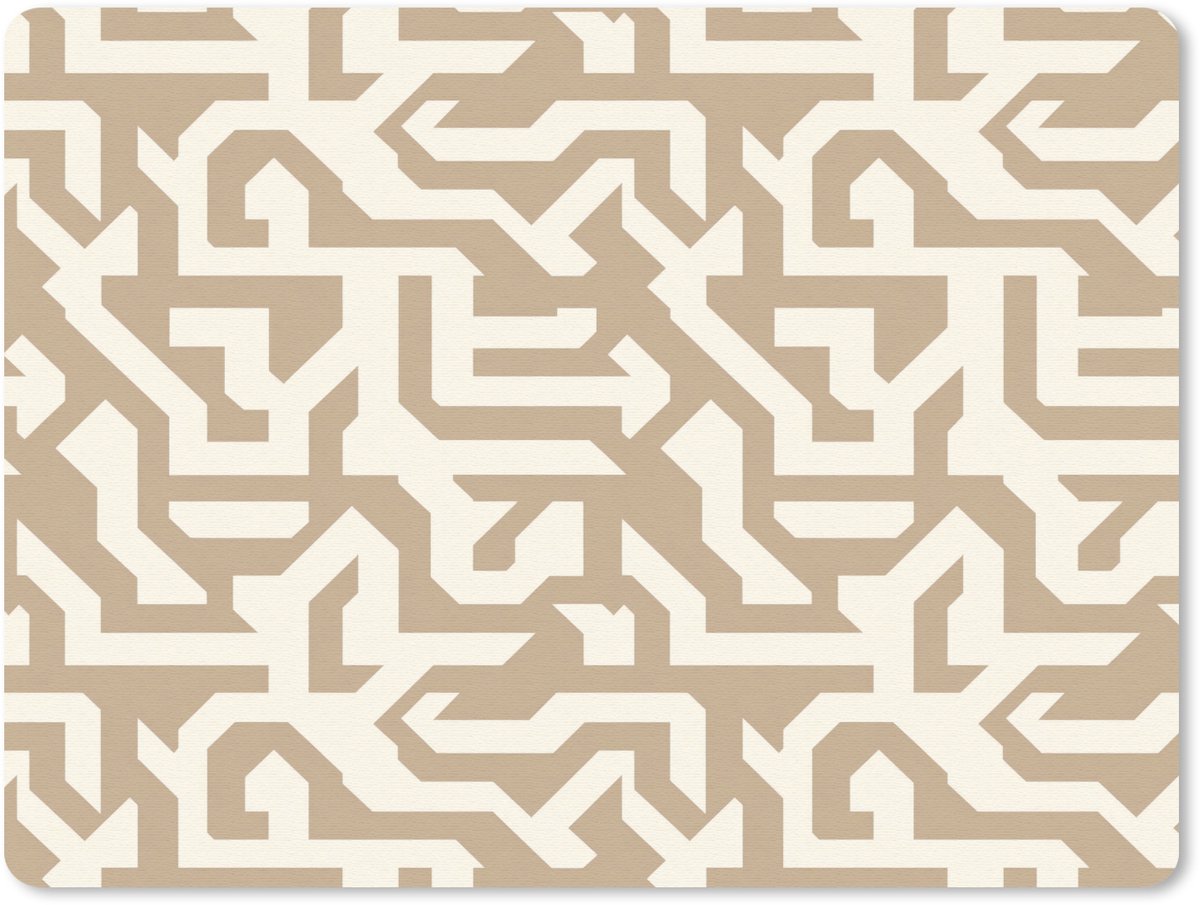 Muismat 12x10 cm - Mousepad Modern - Abstract - Beige - Muismatten
