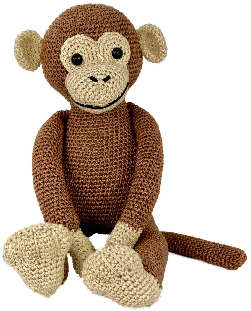 Haakpakket Aap – Sammy Slingeraap – DIY Knuffel – Compleet Haakpakket incl. Garen en Accessoires