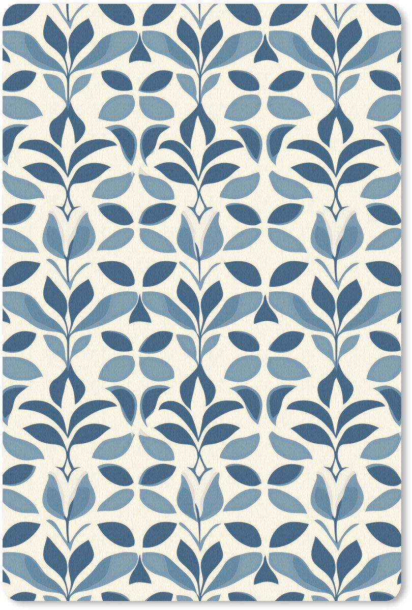 Muismat 13x20 cm - Mousepad Flora - Modern - Blauw - Muismatten