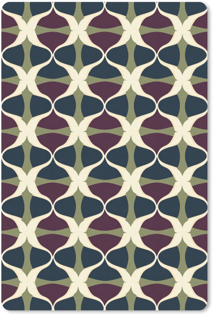 Muismat 13x20 cm - Mousepad Abstract - Retro - Kleurrijk - Muismatten