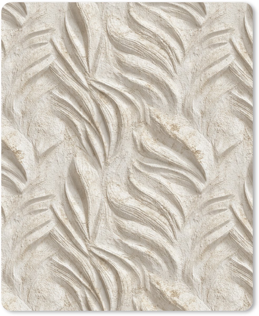 Muismat 12x16 cm - Mousepad Textuur - Reliëf - Beige - Muismatten