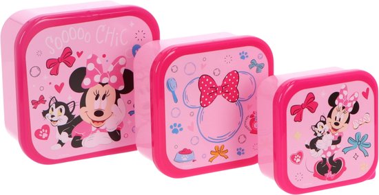 Minnie Mouse Lunchset 5-delig - Aluminium drinkfles - Lunchbox - 3 snackboxen van Stor  — afbeelding 4
