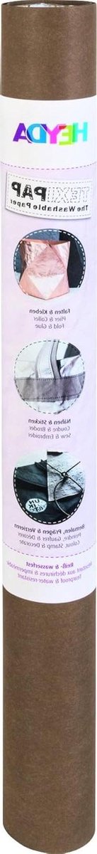 Washpapier - Texipap papier - Knutselprojecten uitvoeren - Wasbaar tot 40°C - 50 x 110 cm - bruin