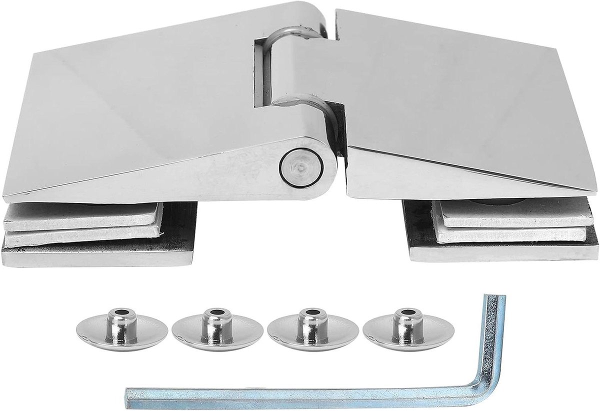 SnelShoppen - Glass Door Clamp 304 RVS Douchedeur Scharnier Badkamer Scharnier Voor Verstevigen 8-12mm Glasdeur - Hoogwaardige Stabiliteit, Roestvrijs