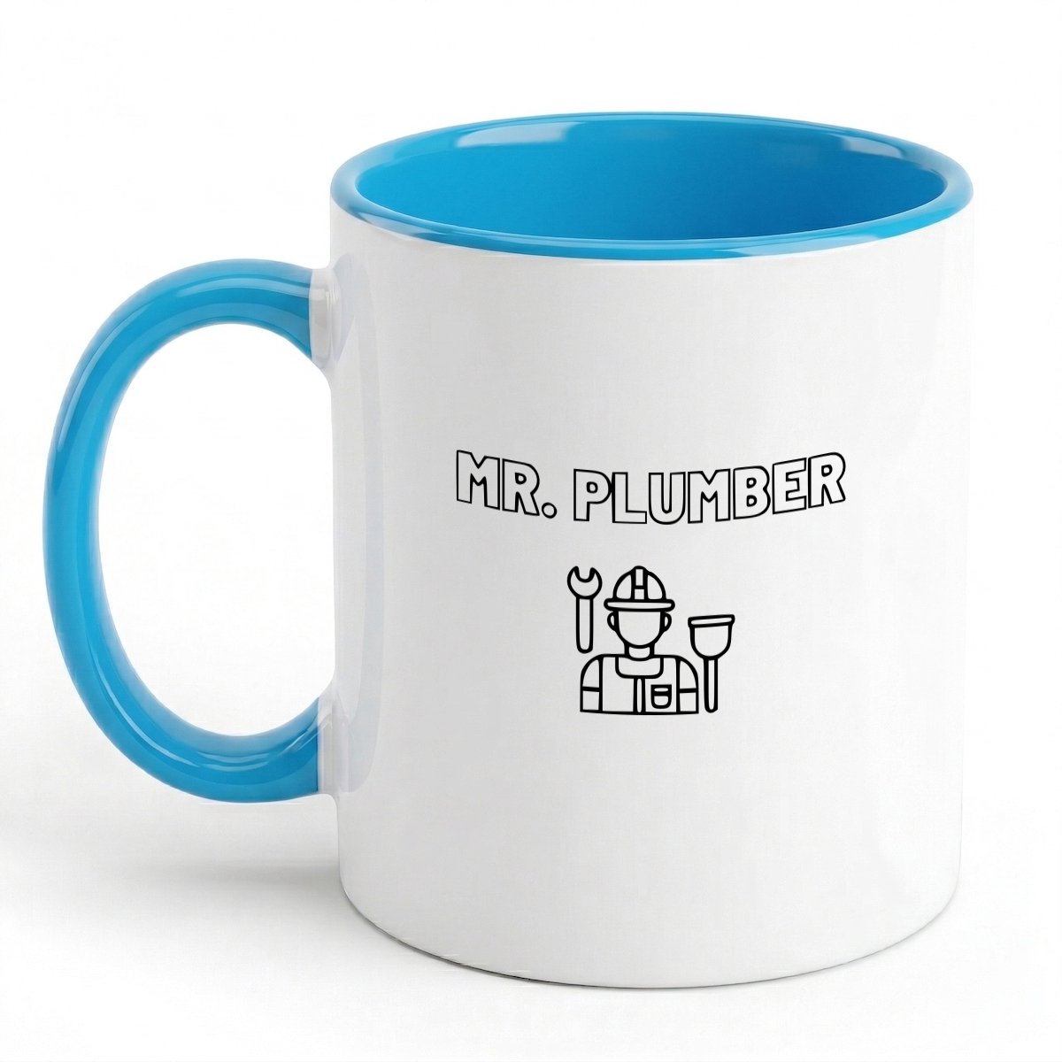 Hacebo® - Loodgieter MR. plumber koffiebeker blauw - Loodgieter - Familie vrienden collega - thee mok - koffie beker - Cadeau - koffiemok - 350 ML inhoud