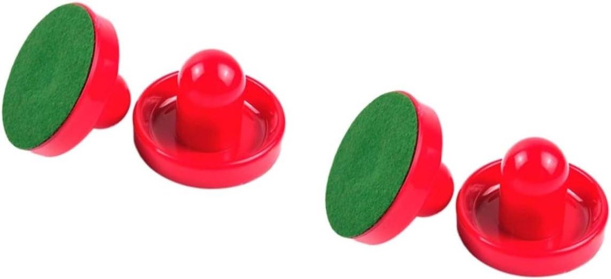Air Hockey Paddles - Pucks Sliders - Tafelspel Vervanging - Ergonomisch Ontwerp - 9.6 cm Diameter - Rood