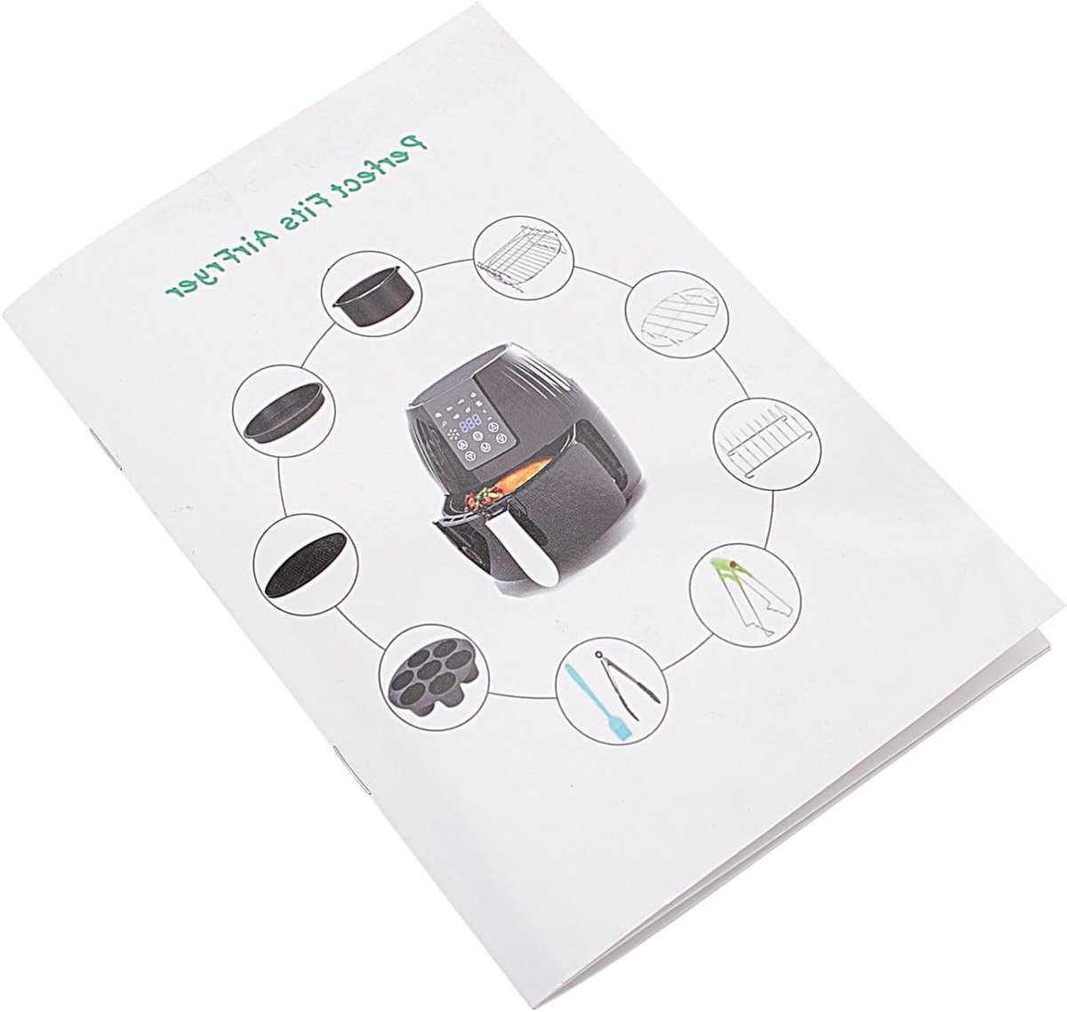 Airfryer Receptenboek - Kookboek Keuken - Lekker Koken - Engelse Versie - 18 cm - Diverse Kleuren