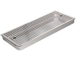 Lekbak Roestvrij Staal - Opvangbak Bar - Schoon Werken - Efficiënte Afvoer - 40x19x3 cm - Zilver