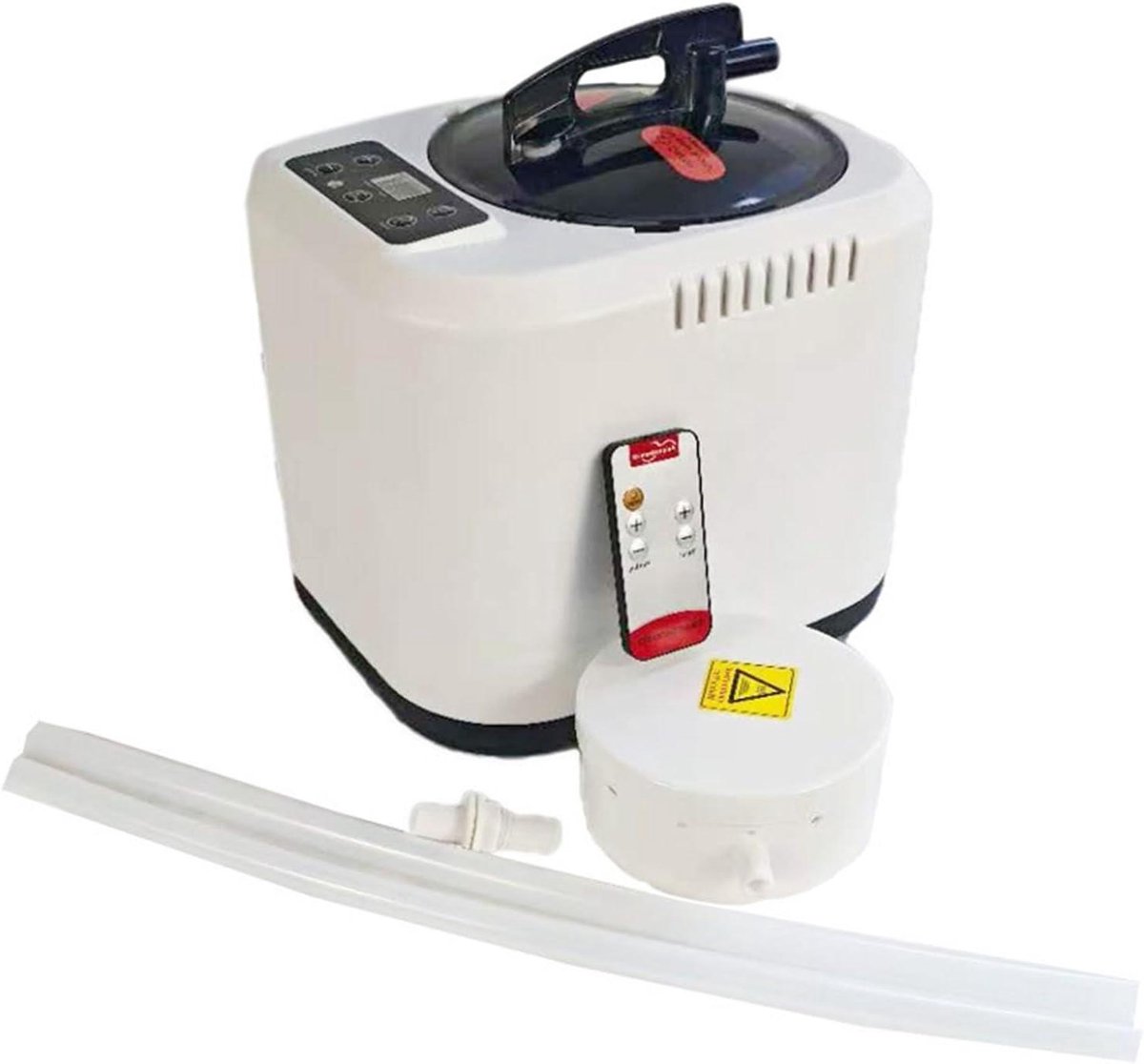 Stoomdouchegenerator - Stoommachine Sauna - Thuisspa Creëren - Roestvrijstalen Stoomketel - 30 x 28 x 25 cm - Zilver