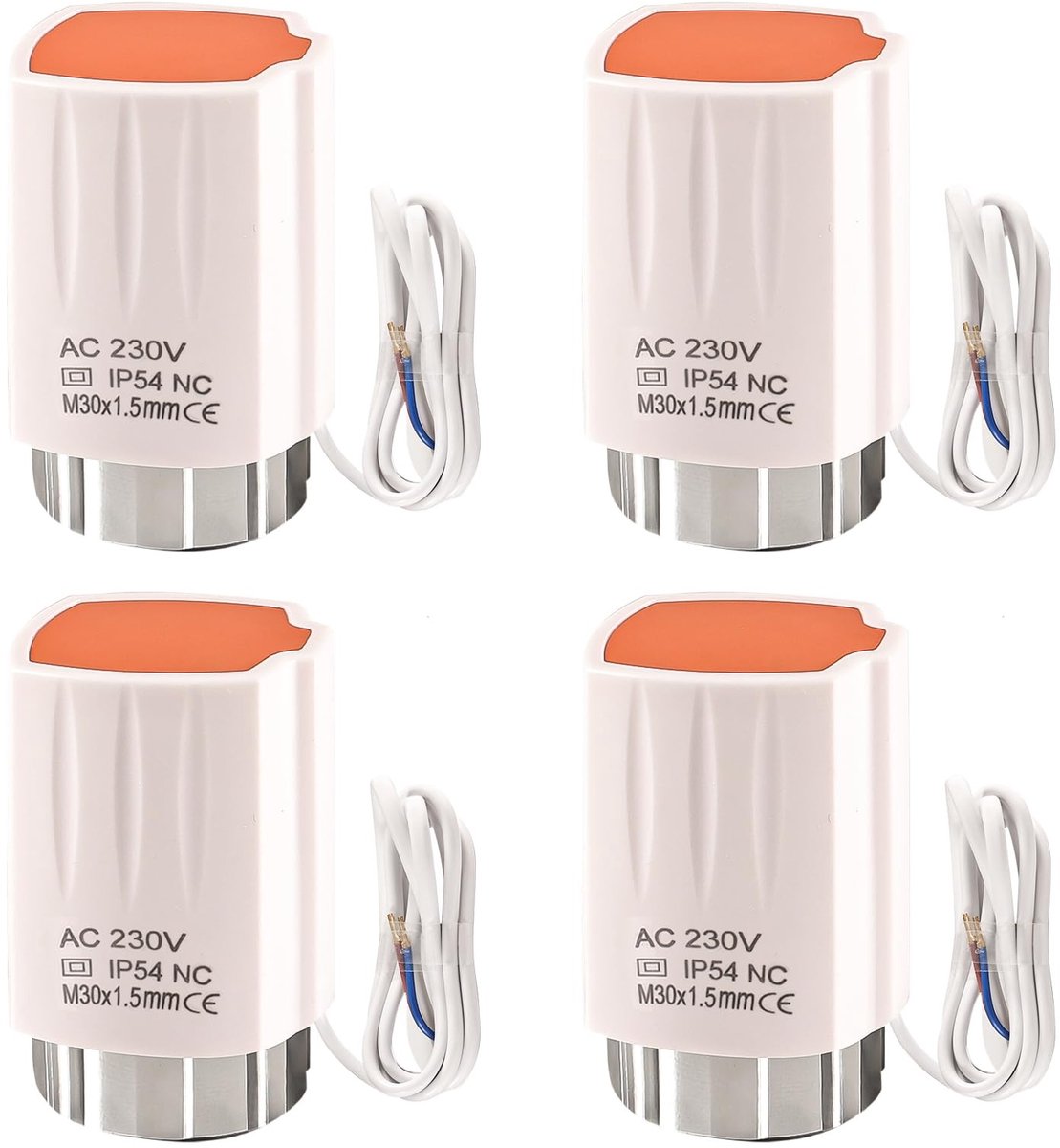Dailygoods - 4 Stuks Regelaandrijving voor Vloerverwarming 230V