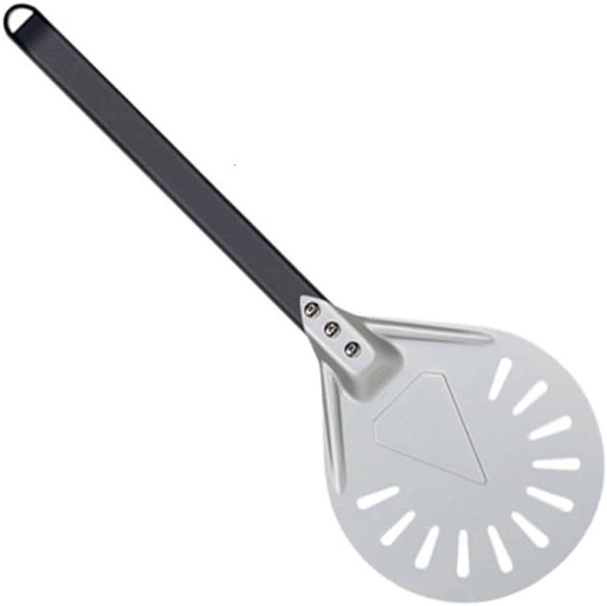 Pizza Schep - Pizzaspade - Pizza Bakken - Geperforeerd Ontwerp - 9 Inch 60cm - Zilver Hout