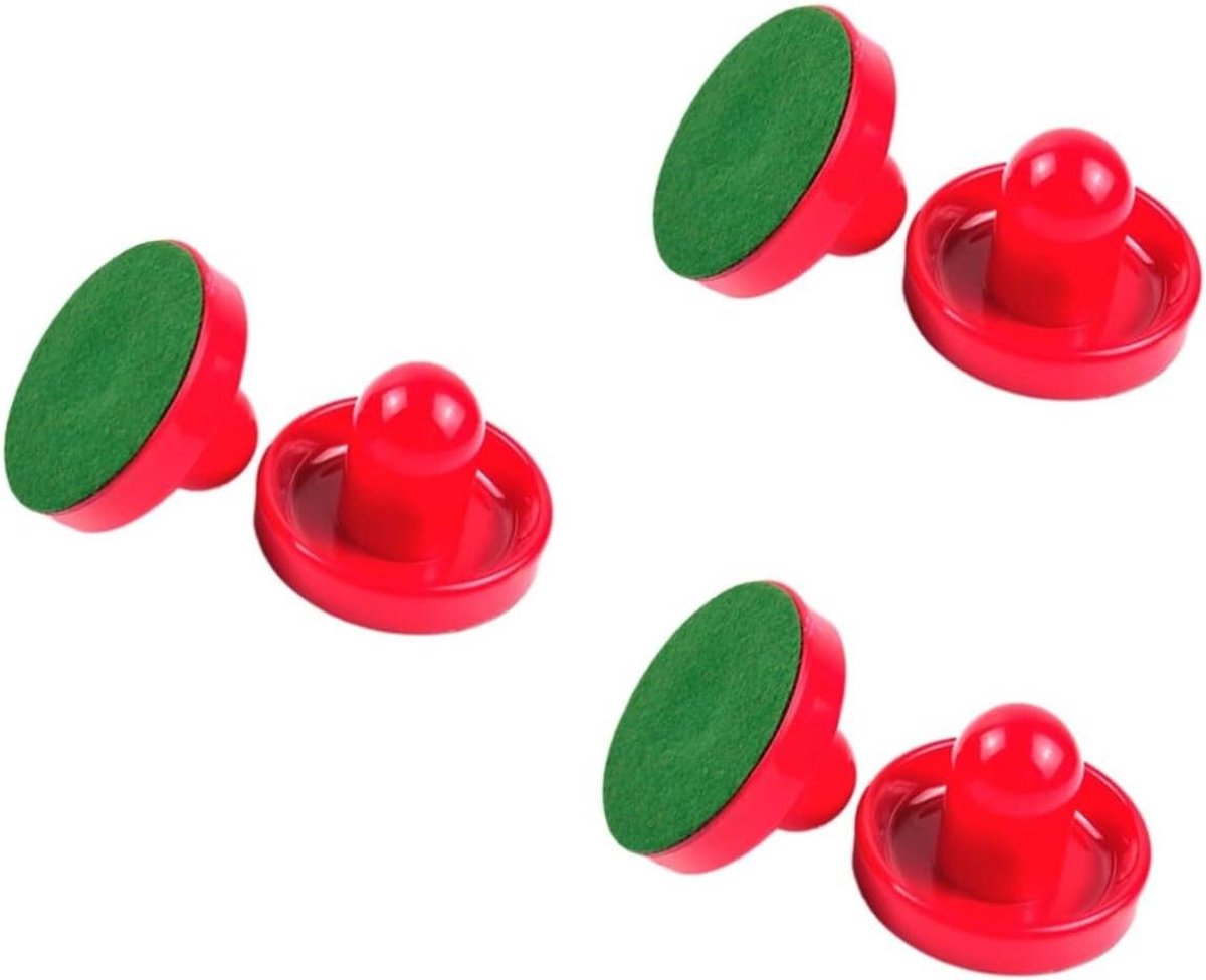 Air Hockey Set - Pusher Pucks - Spel Verbeteren - Ergonomisch Ontwerp - 9.6 cm - Rood