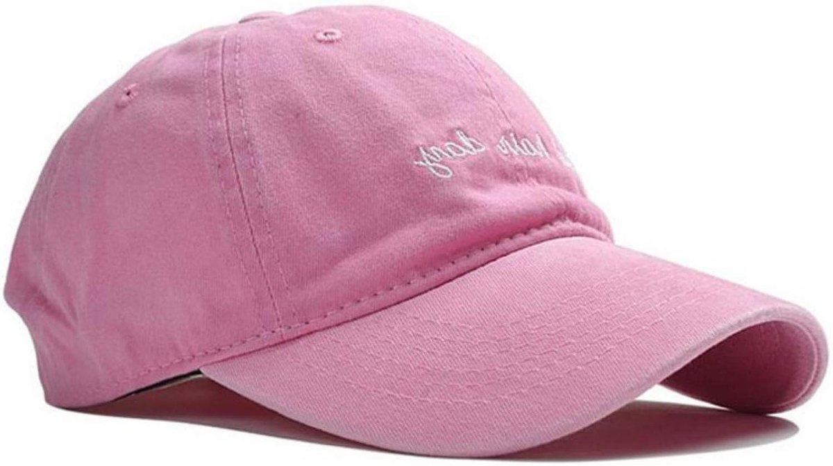 Baseballpet Katoen - Unisex Hoed - Buiten Activiteiten - Verstelbare Band - Eén Maat - Roze