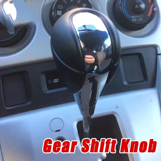 Schakelpook Knop - Versnellingspook Vervanging - Auto Interieur Styling - Ergonomische Grip - 1 Stuk - Rode Houtnerf — afbeelding 2